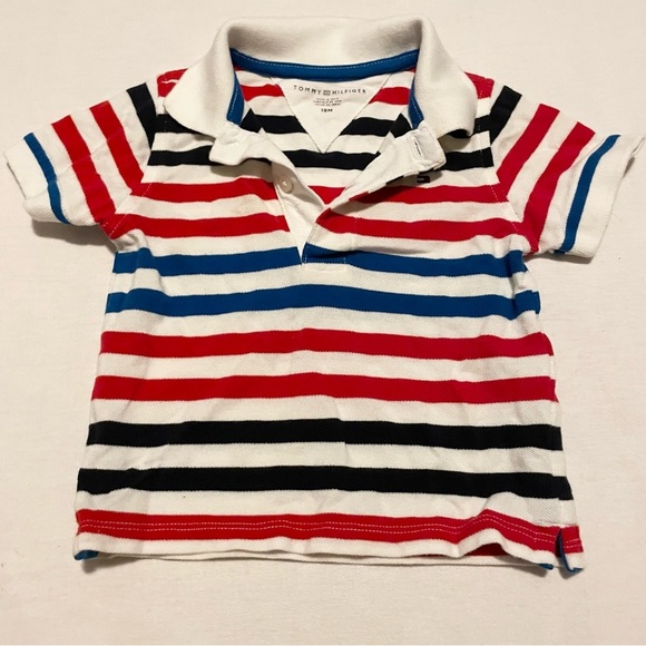 Tommy Hilfiger Polo Tshirt Baby 18 Months Stripes - Picture 9 of 16